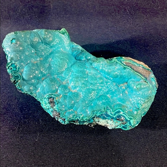 Rare Silica Chrysocolla layered with Malachite